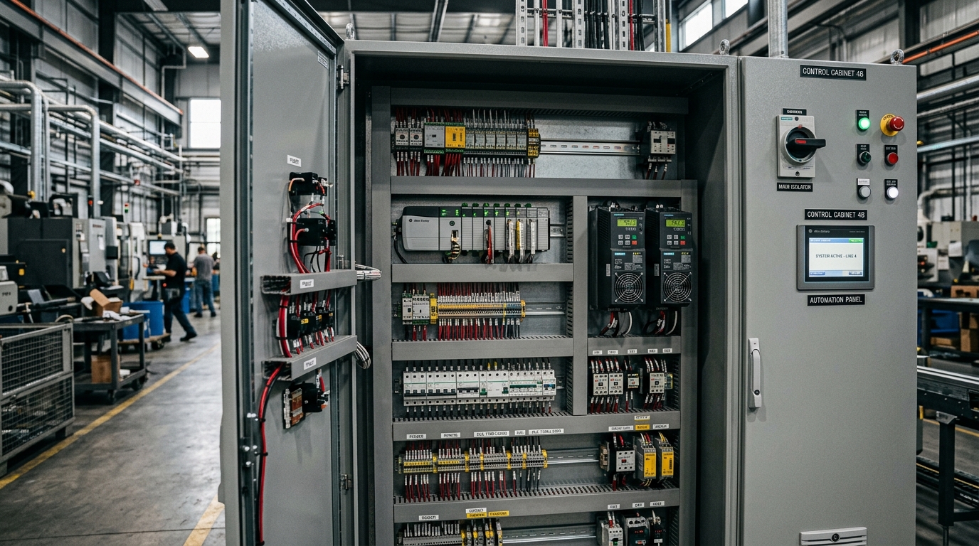 Industrial MCC panel wiring